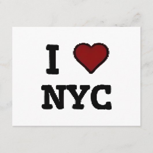 Carte D'accompagnement J'aime cœur NYC (Devant)