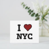 Carte D'accompagnement J'aime cœur NYC (Debout devant)