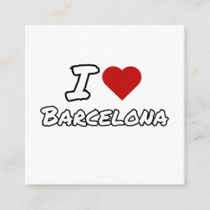 Carte D'accompagnement J'aime cœur ville de Barcelone