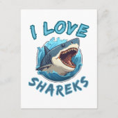 Carte D'accompagnement J'aime les requins Fisher (Dos)