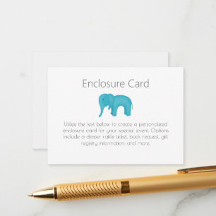 Carte D'accompagnement J'Aime Vraiment Les Éléphants