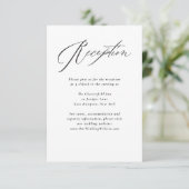 Carte D'accompagnement Jane Simple Minimal Noir Script Mariage Réception (Debout devant)