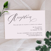 Carte D'accompagnement Jane Simple Minimal Noir Script Mariage Réception