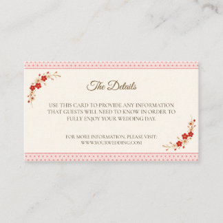 Carte D'accompagnement Japanese Sakura Asanoha Details Card