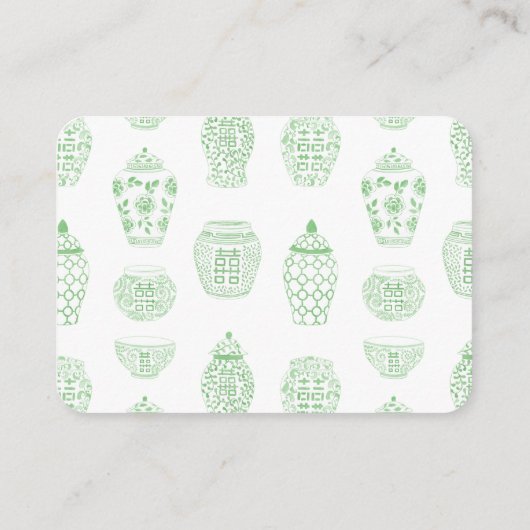Carte D'accompagnement Jar Blanc Vert Gingembre Apporter Un Baby shower D (Dos)