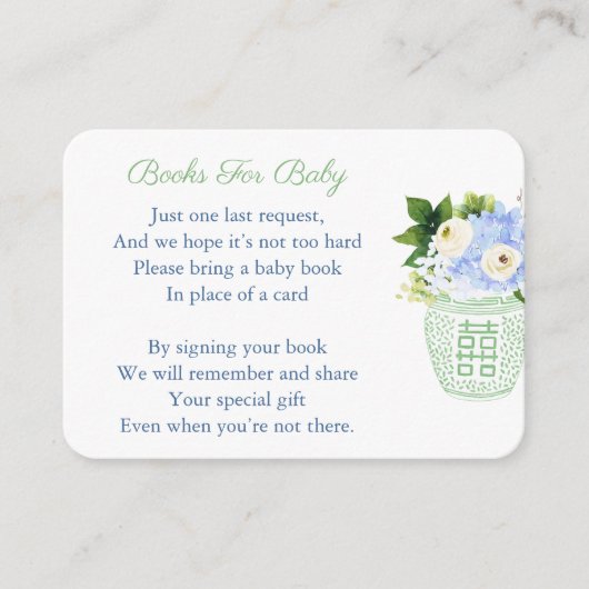 Carte D'accompagnement Jar Blanc Vert Gingembre Apporter Un Baby shower D (Devant)