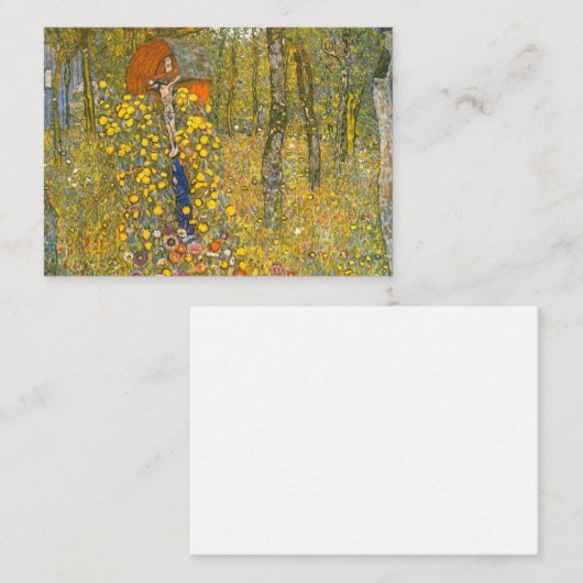 Carte D'accompagnement Jardin agricole Gustav Klimt avec Crucifix (Devant / Derrière)