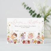 Carte D'accompagnement Jardin arboré Fée Fée Baby Diaper Raffle (Debout devant)