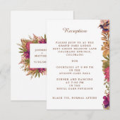 Carte D'accompagnement Jardin botanique élégant Réception de mariage flor (Devant / Derrière)