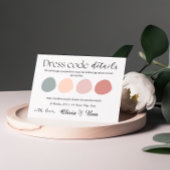 Carte D'accompagnement Jardin Cocktail Code robe Mariage Insertion