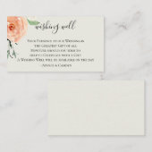 Carte D'accompagnement Jardin De Fleurs Mariage Souhaite Bien (Devant / Derrière)