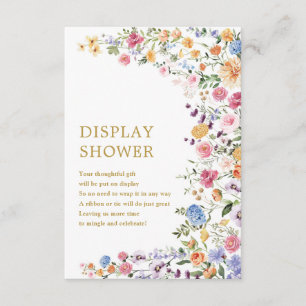 Carte D'accompagnement Jardin de printemps Fleurs sauvages Mariage Affich