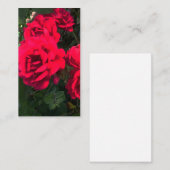 Carte D'accompagnement Jardin de rosiers rouges romantiques (Devant / Derrière)