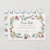 Carte D'accompagnement Jardin d'été Fête Floral Déchets Raffin Insertion (Devant / Derrière)