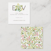 Carte D'accompagnement Jardin d'été Floral Mariage Suite Site Web Insérer (Devant / Derrière)