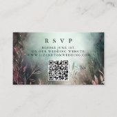 Carte D'accompagnement Jardin enchanté QR Code en ligne RSVP Mariage (Devant)