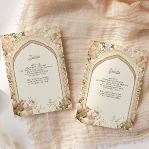 Carte D'accompagnement Jardin Floral Mariage Indien Palais
