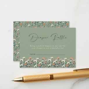 Carte D'accompagnement Jardin floral Whimsical bébé dans douche fleurie