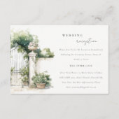 Carte D'accompagnement Jardin français classique Réception de mariage (Devant)