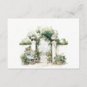 Carte D'accompagnement Jardin français classique Réception de mariage (Dos)