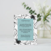 Carte D'accompagnement Jardin moderne | Turquoise mariage Détails de l'in (Debout devant)