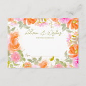 Carte D'accompagnement Jardin orange boho fleur sauvage graduation (Devant)