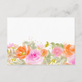 Carte D'accompagnement Jardin orange boho fleur sauvage graduation (Dos)