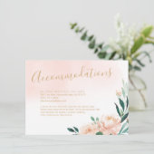 Carte D'accompagnement Jardin romantique aquarelle logement fleuri (Debout devant)