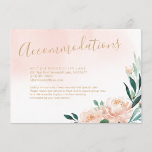 Carte D'accompagnement Jardin romantique aquarelle logement fleuri