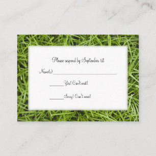 Carte D'accompagnement Jardin vert Grass mariage RSVP