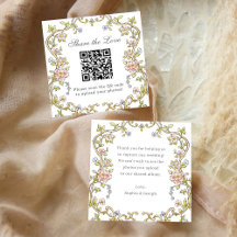Jardin vintage | QR Code Mariage Partagez l'amour