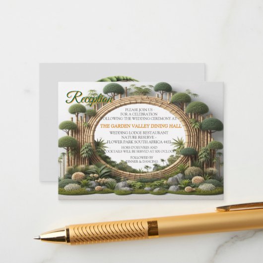 Carte D'accompagnement Jardins et bâtiments écologiques en Harmonie (Devant/Arrière en situation)