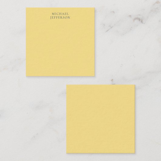 Carte D'accompagnement Jasmine & Slate Grey Minimalist Plain Modern Name (Devant / Derrière)