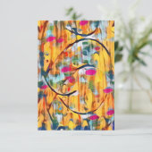 Carte D'accompagnement Jaune Abstrait (Debout devant)