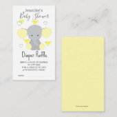 Carte D'accompagnement Jaune Elephant Garçon Fille Baby shower Déchets Ra (Devant / Derrière)