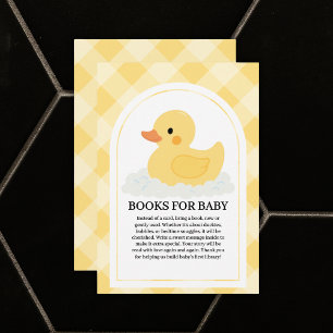 Carte D'accompagnement Jaune moderne en caoutchouc Baby shower canard