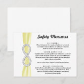 Carte D'accompagnement Jaune Ruban Diamant Sécurité Mesures Infinity (Devant / Derrière)