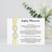 Carte D'accompagnement Jaune Ruban Diamant Sécurité Mesures Infinity (Debout devant)