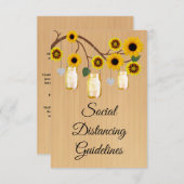 Carte D'accompagnement Jaune Rustique Jaune Mason Jarres Mesures de sécur (Devant / Derrière)