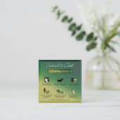 Carte D'accompagnement Jaune Vert Gradient Belle Bijoux Conseils de soin (Debout devant)