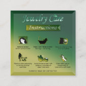 Carte D'accompagnement Jaune Vert Gradient Belle Bijoux Conseils de soin (Devant)