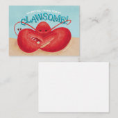 Carte D'accompagnement Je pense que vous êtes Clawsome Classroom Valentin (Devant / Derrière)