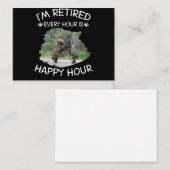 Carte D'accompagnement Je suis à la retraite toutes les heures, c'est l'h (Devant / Derrière)