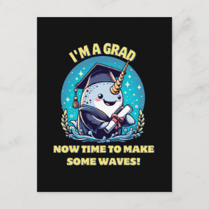 Carte D'accompagnement Je suis diplômé d'une licorne de mer ! Maintenant,