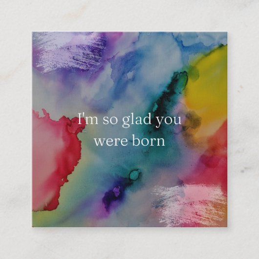 Carte D'accompagnement Je suis si heureux que tu sois né  (Devant)