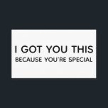 Carte D'accompagnement Je t'ai reçu ça parce que tu es spécial, boîtier<br><div class="desc">Parfois, vous voulez vous passer des formalités et couper à la poursuite. Parfois, vous et votre tribu préférez un mais d'humour à vos occasions spéciales. Cette carte cadeau de marque de boîtier est pour vous. Sur deux lignes, le message dit : "Je vous ai eu ceci parce que vous êtes...</div>