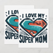 Carte D'accompagnement Je t'aime maman (Devant / Derrière)