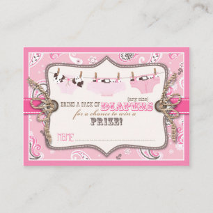 Carte D'accompagnement Jeans de cow-girl et billet de tombola de