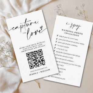 Carte D'accompagnement J'espionne le jeu Mariage Capturez le code QR d'