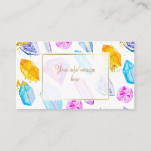 Carte D'accompagnement Jeu d'anniversaire Cristaux Jeu de Fête de fille d